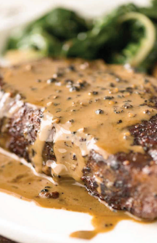 Beef Steak with Demi Glace Base and Mashroom