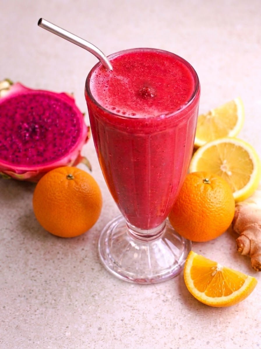 Dragonfruit with Lemon and Orange Juice